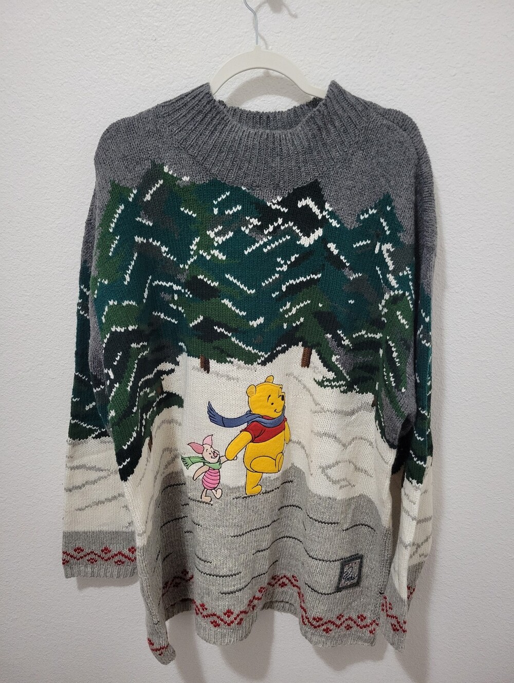 Vintage Disney Winnie The Pooh Winter Sweater Size XXL NWT